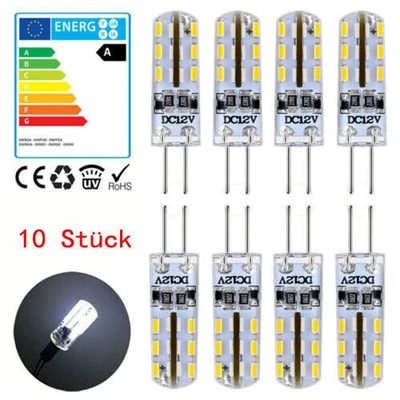 10x G4 LED Kaltweiß 3W DC 12V COB Birne Lampe Leuchtmittel Glühbirne Stiftsockel - Bild 1 von 4