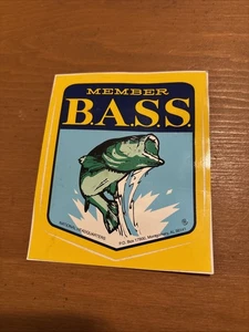 De colección BASS ANGLERS SPORTSMAN SOCIETY Miembro B.A.S.S. CALCOMANÍA 6” X 5” NUEVA FS - Imagen 1 de 2