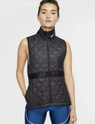 Chaleco para correr Nike Aerolayer talla XS negro para mujer Foto 1 de 4