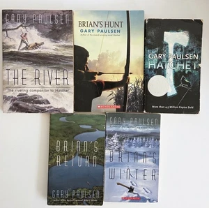 Hatchet Brian’s Saga Gary Paulsen COMPLETE Series SET Lot Books (1-5) Paperback  - Picture 1 of 6