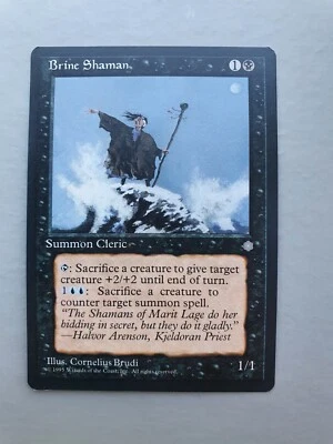 Brine Shaman, MTG Ice Age (1995) Common Black Creature NM - Image 1 of 2