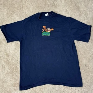 VTG Winnie Pooh Tigger Tee Shirt Single Stitched Men’s XL Disney Blue Embroidery - Picture 1 of 7