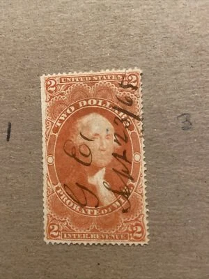 Us Stamp Scott #R83c.2 Dollar Revenue Probate of Will Stamp-1862.used.NG Scv $90 - Image 1 of 2