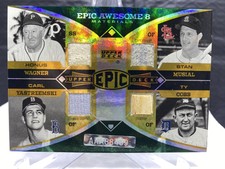 2006 Upper Deck Epic 8 Honus Wagner Ty Cobb Roberto Clemente Bat Jersey /10