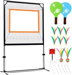 Sportspielset Paddle Ball Mit Netz Und 2 Schlägern Für Innen Und Außen - Bild 1 von 6