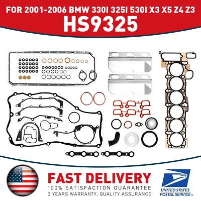 Full Engine Gasket Set Fit For 2001-2005 BMW 330i 330xi 530i 3.0L DOHC 24V M54 - Imagem 1 de 4