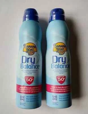 NEW 2x 220ml Banana Boat Dry Balance Protective Sun Lotion Spray Water Resistant - Image 1 of 2