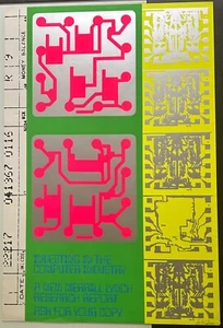 2 sehr schöne Peter Gee Poster für die frühe Computerindustrie 1970 - Bild 1 von 6
