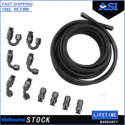 6AN Fuel Line Kit PTFE E85 Hose High Pressure Fuel Line Swivel Fuel Fitting ASI - image 1 of 4