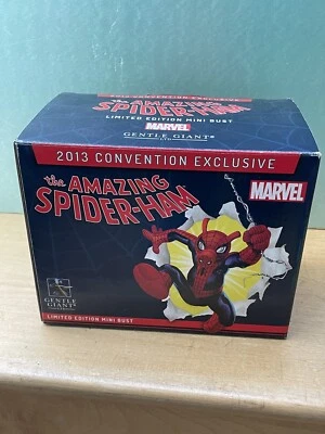 2013 SDCC Exclusivo Gentle Giant Amazing Spider-Ham Busto 78/500 Spider-Man RARO Foto 1 de 4