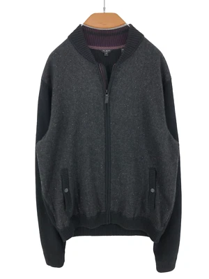 Cárdigan suéter jersey con cremallera de lana de algodón para hombre TED BAKER talla XL - (5) Foto 1 de 4