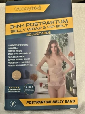 Envoltura de vientre posparto 3 N 1 recuperación vientre/cintura/pelvis cinturón banda posparto NUEVO Foto 1 de 4