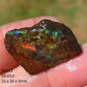 Boulder Opal Rough 18.65 TCW 100% Natural Australian Queensland Gemstone N3322
