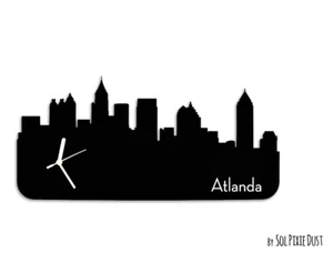 Atlanda Skyline - Silhouette - Wanduhr - Bild 1 von 5