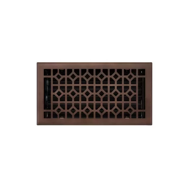 Registro de piso de acero Appert bronce frotado con aceite 6" x 10" (7-1/4" x 11-3/8" en general Foto 1 de 1