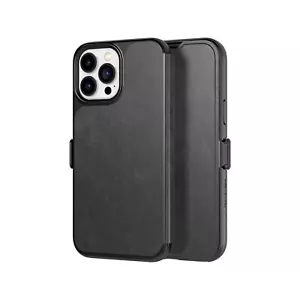 TECH21 EVO WALLET CASE FOR IPHONE 13 6.1" 2 CARD SLOTS STAND BLACK NEW T21-8939 - Picture 1 of 5