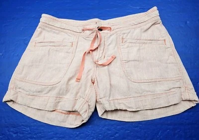 Pantalones Cortos Chinos The North Face Mezcla de Lino Talla 6 Rosa Rayas Senderismo Aire Libre Tiro Bajo Foto 1 de 4