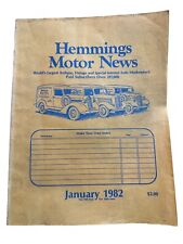 Vintage Hemmings Motor News Antique Auto Marketplace Jan 1982 Magazine Paper