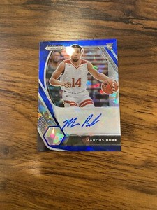 2021-22 Panini Prizm Draft Picks Blue Ice /75 Marcus Burk #DP-MBU Auto