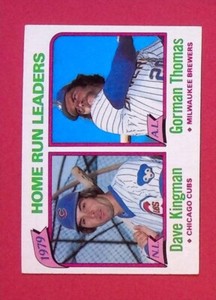 1980 Topps Baseball Card #202 League Leaders Dave Kingman Gorman Thomas