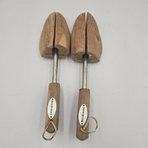 Vintage Brookstone Mens Premium Cedar Wood Rochester Shoe Trees Size Large 10-12 - Picture 1 of 5
