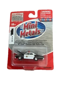 Classic Metal Works 30159 HO Mini Metals 1967 Ford Custom 500 Police Car - Picture 1 of 3