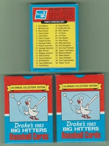 Drake's Big Hitters 1983 juego de caja de 33 cartas RIPKEN Yount YAZ Reggie +/3 disponibles - Imagen 1 de 1