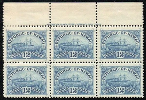 MALACK Hawaii 78 VF/XF OG 4 NH, blocco di 6 con imprin..ALTRO.. f0763 - Foto 1 di 1
