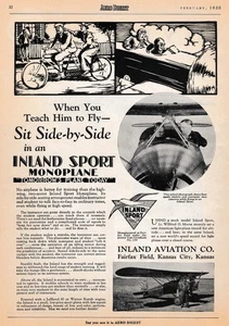 1930 Binnensportflugzeug Werbung 19.09.2025g - Bild 1 von 1