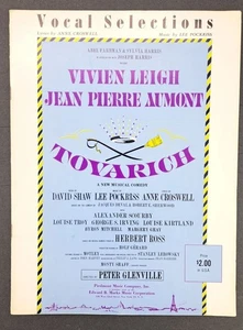 Vintage Tovarich Vocal Selections Sheet Music Book Vivien Leigh Aumont 1963 Shaw - Picture 1 of 7