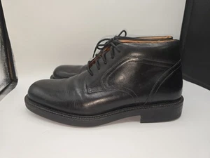 Johnston & Murphy Passport Made In Italy BLACK Leather Shoes Men's Size 9.5 M - Picture 1 of 24
