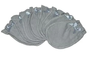 Soft Gray - 4 Pairs Cotton Newborn Baby/infant No Scratch Mittens Gloves - Picture 1 of 4