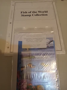 World Fish Stamp Collection One(1) Set & Binder Pages "Mint" Mystic Stamp Co. - Picture 1 of 3