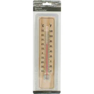 Thermometer Temperaturmesser analog Holzthermometer Außen Innen - Bild 1 von 1