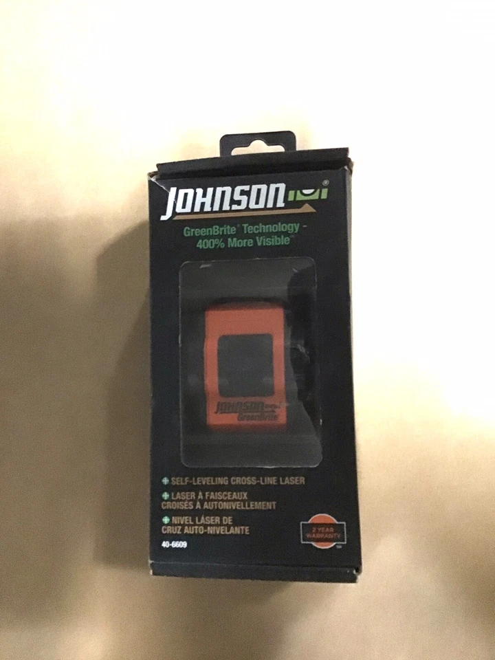 BRAND NEW Johnson 2 Beams 50-ft Self-Leveling Indoor Cross-line Laser Level - Image 1 of 1