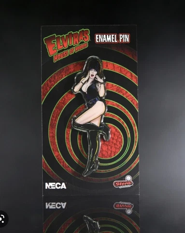Elvira Enamal Pin - Full Body New Sealed NECA Stern Pinball House of Horrors Cover