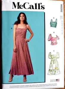 MCCALLS PATTERN 8282  DRESSES TOPS   MISSES SIZES  6 8 10 12 14 UNCUT - Picture 1 of 2