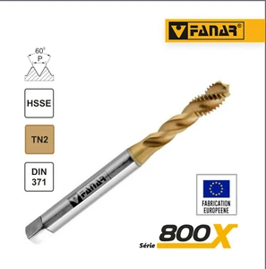 Taraud machine M10x1,5 hélicoïdal pour trous borgnes TITAN DIN-371 HSSE FANAR® - Picture 1 of 5