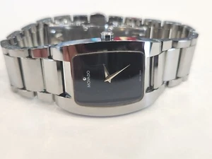 MOVADO Fiero 24MM Stainless Steel Black Dial Women's Watch 7533774 - Picture 1 of 10