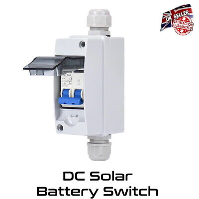 Solar Battery PV Switch DC 40 Amp 250v & Waterproof Enclosure *UK Supplier* • 21.95£