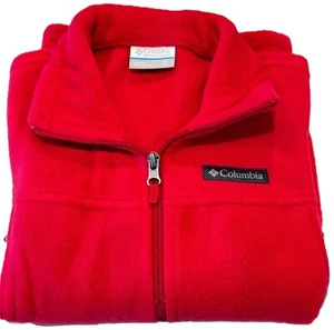 NEW Columbia Steens Mountain Full Zip Size Youth Small Red - Picture 1 of 9