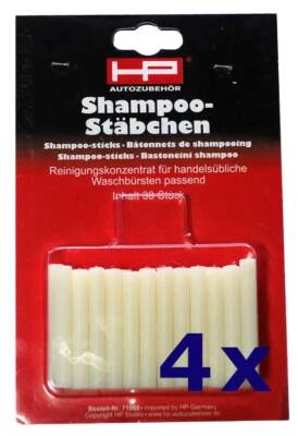 HP-AUTOZUBEHÖR 4 x Varillas de Champú Universal a` 30 uds. para cepillo de lavado coche coche lavado coche HP