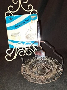 Vintage Sheffield 3 Pc. Seafood Server Set Complete w/original Box - Picture 1 of 11