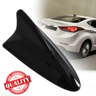 BLACK For Hyundai Elantra Sonata Genesis GPS Ebony Shark Fin Roof Antenna Cover - Image 1 of 4