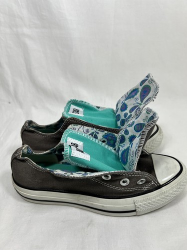 Scarpe Converse Sneakers Adulto Tg 5 Grigio Doppia Lingua Chuck Taylor All Star Donna