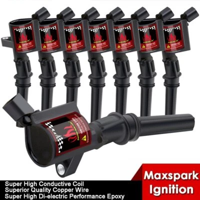 8 Pack Ignition Coils for Ford F-150 Lincoln Mercury DG508 4.6L 5.4L 6.8L V8 V10 - Image 1 of 4