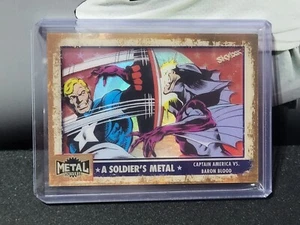 2024 Avengers Metal Universe A Soldiers Metal Captain America VS Baron Blood - Foto 1 di 2
