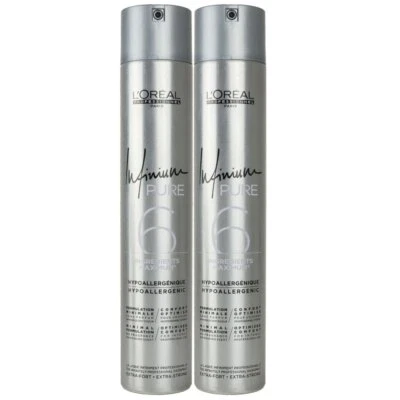 Loreal Infinium Pure Extra Strong 2 x 500 ml Haarspray - Extra Strong Set - Bild 1 von 2