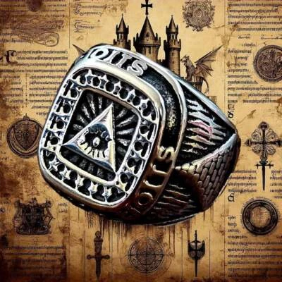 Illuminati Knights Templar REALITY CONTROL Ring - Image 1 of 4