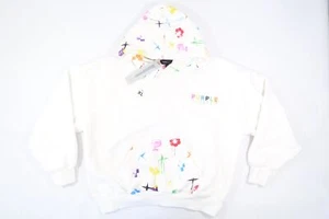 PURPLE BRAND P401-HCMP124 WHITE XL SPRAY PAINT MONOGRAM HOODIE PULLOVER - Imagen 1 de 10